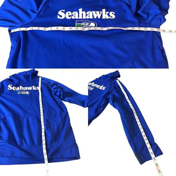 Nike NFL Seahawks Dri-Fit Blue Rewind Hoodie Men’s XL Pullover Kangaroo Pocket - Picture 6 of 7